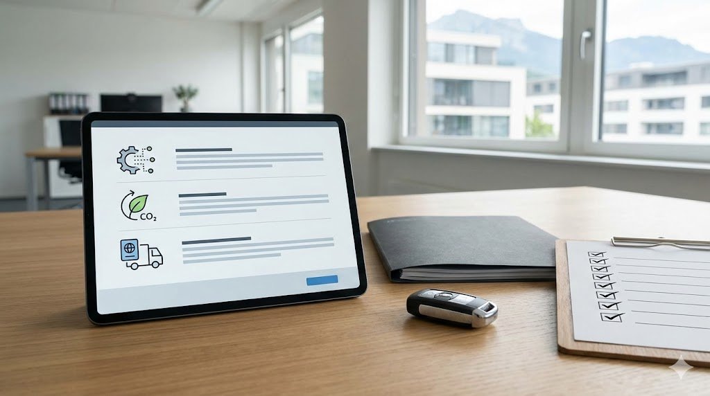 Digitale Regeln 2026: eCoC, IVZ, CO₂ und Export beim Autoverkauf in der Schweiz Digitale Behördenprozesse 2026 beim Autoverkauf in der Schweiz mit eCoC, IVZ, CO₂-Prüfung und Exportabwicklung